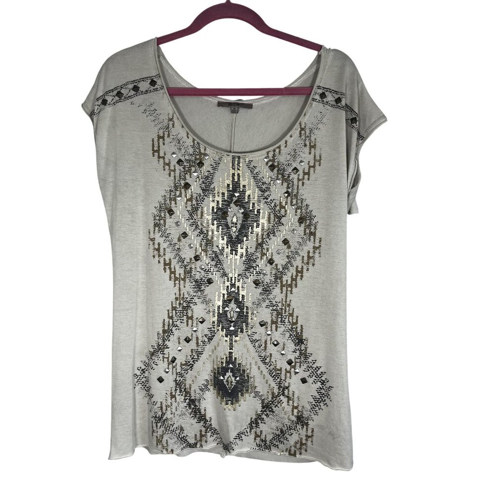 Miss Me Studded Top M Tribal Western Fringe Boho Indie Folk Festival Concert Art